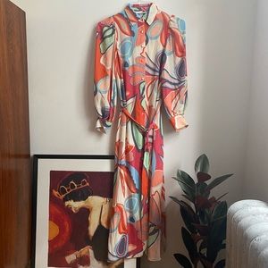 ALEXIS for Target Multi Floral Shirtdress NWT